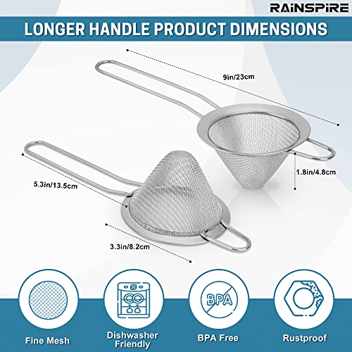 Fine Mesh Strainers Reinforced Anti-Break Handle Drink Tea Strainer Sliver - color: Silver