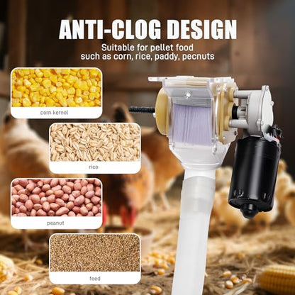 Automatic Poultry Feeder，16 Groups Automatic Chicken Feeder，Timed Feeder for Chickens, Ducks, Geese, Pigeons, Dogs, Fish, Cat