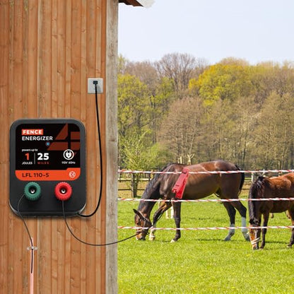 Electric Fence Charger, Electric Fence Energizer 1 Joule Ac Powered - size: 110-5