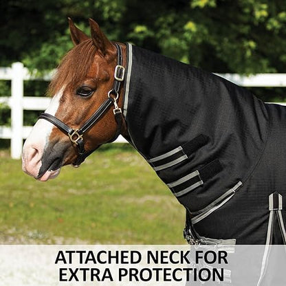 STORM SHIELD Classic II Horse Turnout Blanket | Attached Neck European Surcingle Design | Horse Blankets for Winter Waterproof | Winter Horse Blanket - size: Horse Size 64, style: Medium Weight (220 gm)