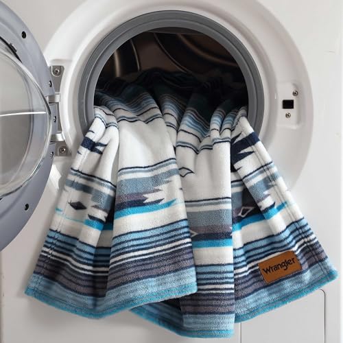 Wrangler - Soft Plush Throw Blanket for Bed & Couch, 50x70 - color: Coyote Sands Blue, size: 50" x 70"