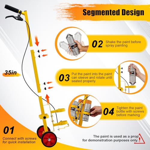Striping Line Painting Wand, Parking Lot Striping Marking Machine, Paint Sprayer Wand for Ground Stripe, Sports Field & Parking Lot Marking, Compatible with Inverted Striping Paint T-Tip Nozzle