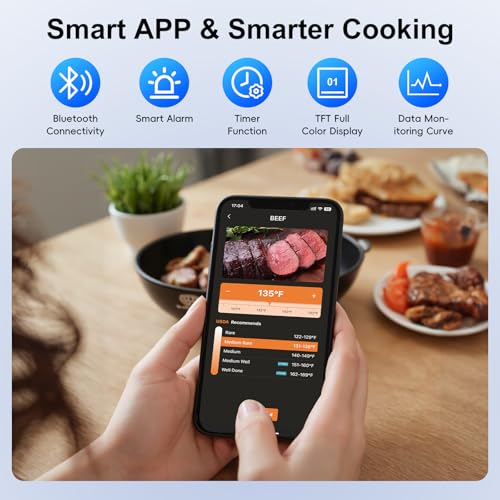 Newise Wireless Bluetooth Meat Thermometer - 2 Probes & Smart App - size: 2 Probes