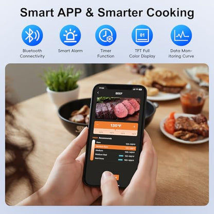 Newise Wireless Bluetooth Meat Thermometer - 2 Probes & Smart App - size: 2 Probes