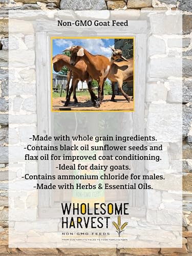 Non-GMO All-Grain Goat Feed 16% Protein - Fortifies with Goat Minerals, Vitamins, and Natural Ingredients for Strong Bones, Healthy Digestion, and Optimal Growth - 10 lb Bag - size: 10 Pound (Pack of 1)