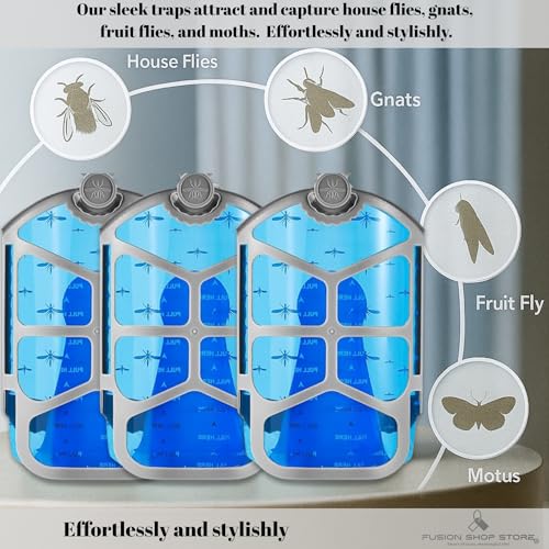 24 Refill Cartridge Compatible with ZEVO Plug-in Light M364/ M364A and Max, Replacement - Fit Non-Toxic | 24 Pack +6 Fruit Fly Traps for Indoor and Outdoor
