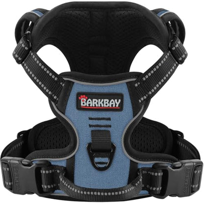 BARKBAY Dog Harness for Small Sized Dog No Pull 2 Leash Clips Dog Vest - color: Navy, size: X-Small