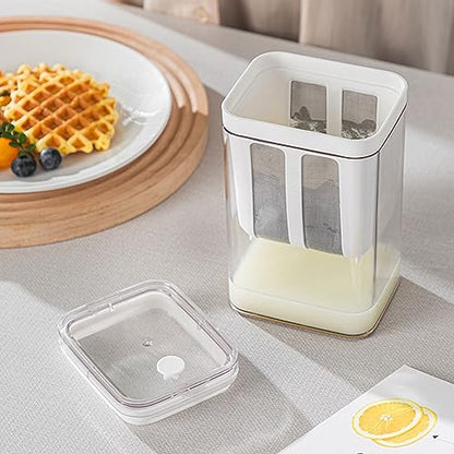 Greek Yogurt Strainer Large Capacity, Yogurt Maker with Stainless Steel Mesh Filter, Whey Separator for Thick Creamy Yogurt, Cheese, Labneh & Kefir, BPA-Free Food Grade Container