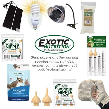 Exotic Nutrition Baby Squirrel Nursing Set (Expanded) - Milk Replacer, Feeding Syringes - size: Expanded