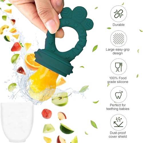 Silicone Baby Feeding Set, Suction Plates Bowls Bibs for Self Feeding Green | Baby Led Weaning, BPA-Free Suction Plates and Bowls, Baby Spoons Forks, Independent Eating, Easy Clean - color: Green Spruce