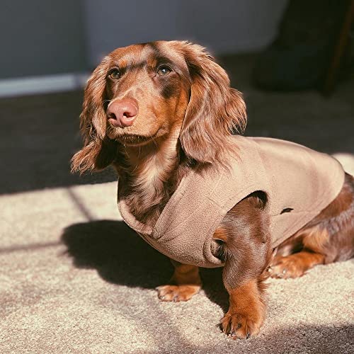 Gooby Fleece Vest Dog Sweater, Clay, Small - color: Clay, size: Small (Around 6-lb)