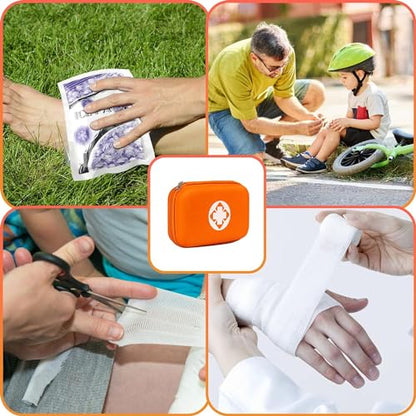 Small-Waterproof Car First-Aid Kit Emergency-Kit - Orange 277Piece Camping Equipment for Camping Hiking Home Travel YIDERBO - color: Orange