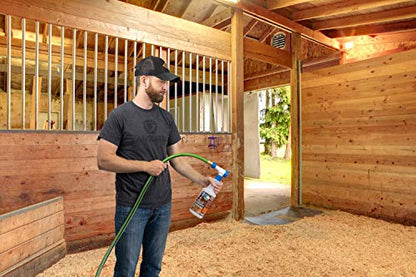Absolutely Clean Barn, Stall, or Horse Trailer Deodorizer, Natural-Based Cleaning Spray (32oz) - size: 32 Fl Oz (Pack of 1)