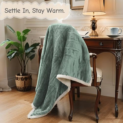 Soypipo Electric Heated Blanket 50"x60", 9 Heat Settings 10-Hour Auto-Off - color: 09-light Green, size: Throw 50"x60"