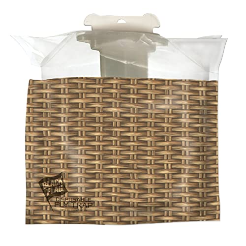 Black Flag Disposable Fly Trap, Attracts All Major Fly Species , 12 Pack | Attracts & Traps All Major Fly Species, Starts Working in Minutes, Includes Attractant, Leak Proof with Discreet Design