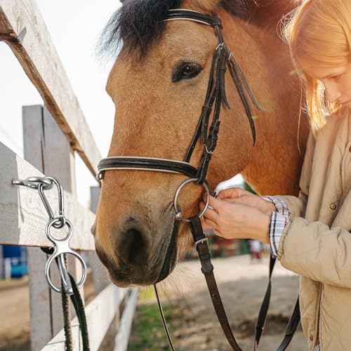 Horse Tie Ring, Safe Tie Horse Supplies, Humane Way Tie Ring, Magnetic Ring for Tying and Retracting, Helps Horse Pull Back and Releases Stress from The Horse