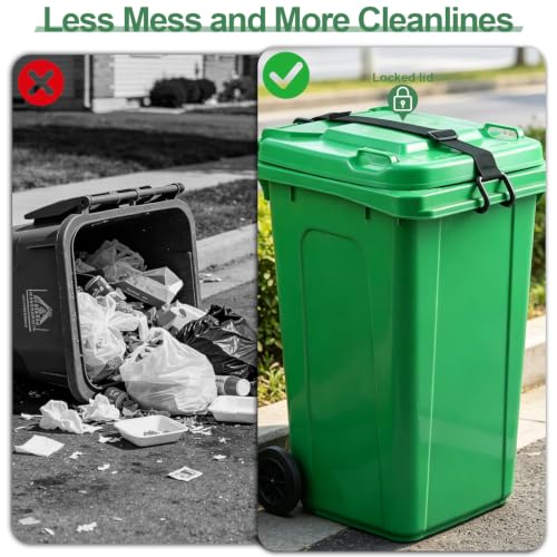 Trash Can Lock Lid, Animal Proof Garbage Can Lock for 28-96 Gallon Bins - color: 1 PCS
