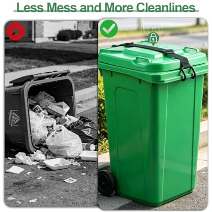 Trash Can Lock Lid, Animal Proof Garbage Can Lock for 28-96 Gallon Bins - color: 1 PCS