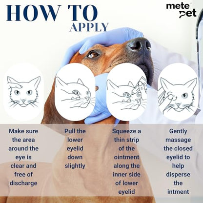 Vetromycin Plus Pet Eye Cream Health for Dogs, Cats, Cattle, Sheep, Horse, Bird 0.35 oz / 10 gr, 1 Tube