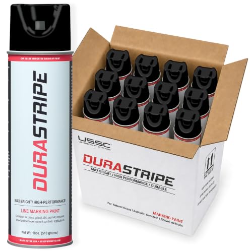 Inverted Utility Marking Spray Paint 18oz (Black) - color: Black