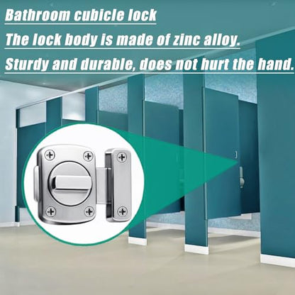 Bathroom Stall Door Latch Inner Door Reinforcement Lock - color: Silvery