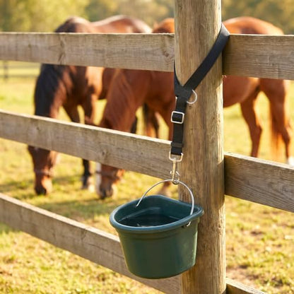 4PC Black Nylon Horse Bucket Straps Hangers Adjustable 20 to 30 in