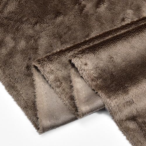 Surf turtle Brown Super Soft Minky Fabric by The Yard, 36"x60" - color: Brown