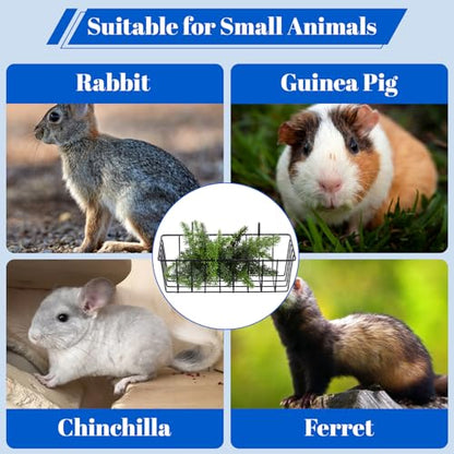 6 Pcs Rabbit Hay Feeder,Bunny Hay Feeder Rack with Metal Frame for Guinea Pig Chinchilla,Large Heavy-Duty Hays Holder Feeders for Rabbits Guinea Pigs, Small Animal Cage Accessories