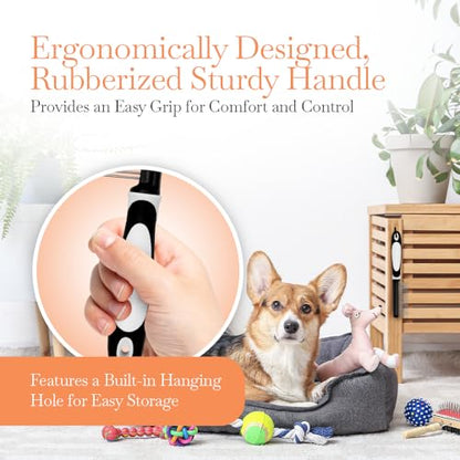 Fuller Brush Single-Sided Pet Comb - 25 Rust-Resistant Stainless Steel Pins - Ergonomic Rubberized Easy Grip Handle - Remove Tangles, Mats & Reduce Loose Hair - Tool for Grooming Dogs & Cats - size: Single-Sided