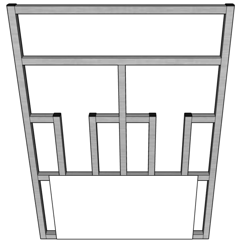 4 Pack of Aluminum 30" Long by 40" Tall Sheep & Goat Tombstone Style Feeding Panels Square Hay Feeder Feed