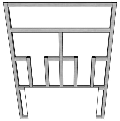 4 Pack of Aluminum 30" Long by 40" Tall Sheep & Goat Tombstone Style Feeding Panels Square Hay Feeder Feed