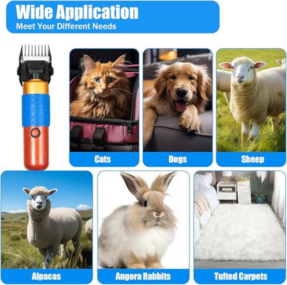 Sheep Shears, 36w Dog Clippers for Grooming, Low Noise Electric Clippers Animal Shave with Wooden Handle, Zirconia Blade & Carrying Case for Pet Hair Carpet Trimming