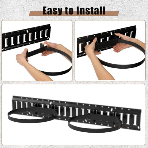 lesolar 2 Pcs E Track 5 Gallon Bucket Holder, Wall Mounted Bucket Hanger - style: 2pcs