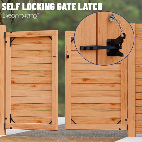 Gate Corner Brace Bracket Anti Sag Gate Frame Kit with Self-Locking Latch