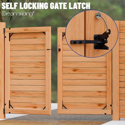 Gate Corner Brace Bracket Anti Sag Gate Frame Kit with Self-Locking Latch