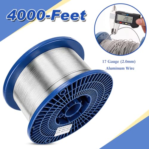 Gisafai 4000 ft 14 Gauge Aluminum Wire for Electric Fencing - size: 4000 ft 14 Gauge