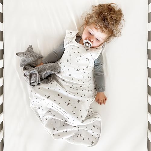 Woolino Toddler Sleeping Sack, 4 Season, Merino Wool and Organic Cotton, Baby Sleep Bag, 2-4 Years, Stars - color: Stars