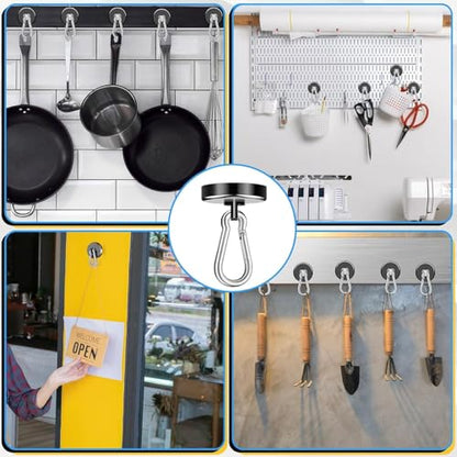 Magnetic Hooks Heavy Duty 150Lbs, 24 Pack Black Super Strong Hooks - style: 150lb-24P