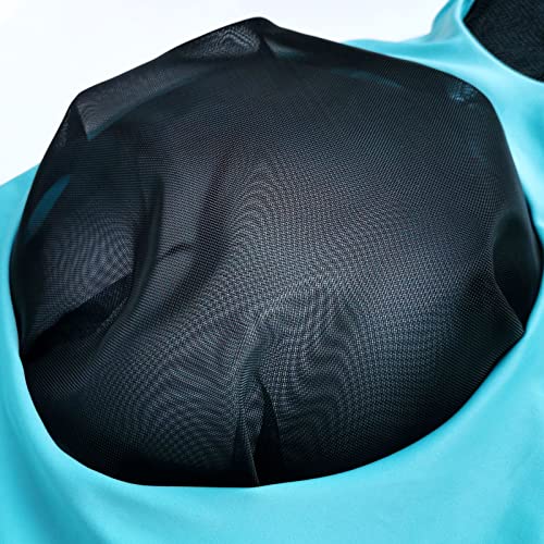Stretchy Horse Fly Mask with Ears, Large Eye Space Paleblue Full - color: Pale Blue, size: Full