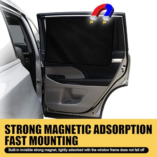 4 PCS Car Side Window Sunshade, Heat Insulation Sun Protection Window Visor, Car Privacy Protection Sunshade, Suitable for Most Cars (Black)