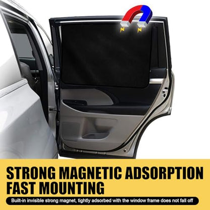 4 PCS Car Side Window Sunshade, Heat Insulation Sun Protection Window Visor, Car Privacy Protection Sunshade, Suitable for Most Cars (Black)