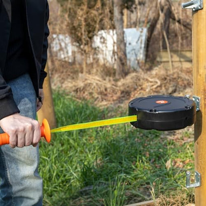 Electric Fence Gate Handle, Built in 20mm Electric Fence Poly Tapes | Retractable Electric Fence Door Handle Length 18m, Gate Connector - size: Tape Gate Handle - 18M