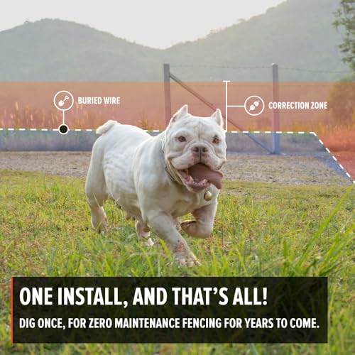 Dog Fence Wire for Electric Dog Fence System, 1000 ft, Covers 1 Acre Area, Easy to Install, Compatible with reputable Underground Fence Brands, Durable, 20 Gauge Wire .025 Polyethylene Coated - size: 1000 FT