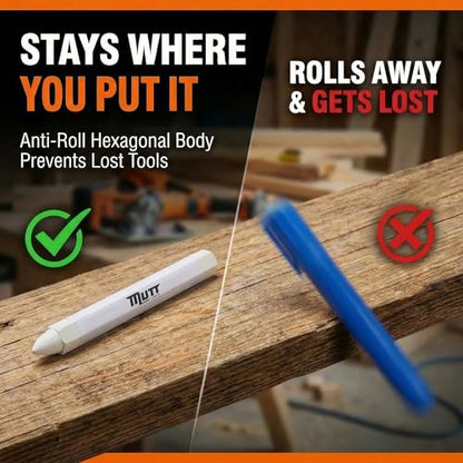 Mutt Tools White Lumber Crayons 12 Pack - Tire Marker Crayon - color: White