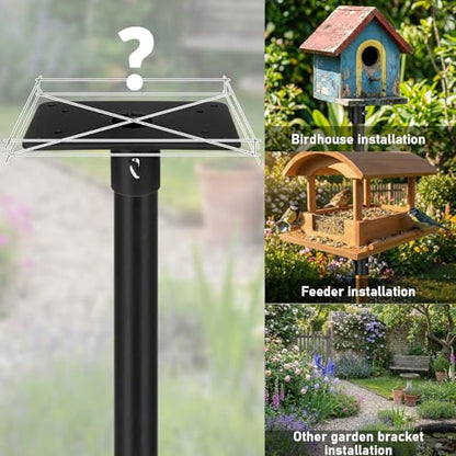 Novabright Bird House Mounting Plate Flange for 1 Inch Bird Feeder Pole