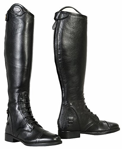 TuffRider Ladies Belmont Genuine Leather Field Boots-Black-10.5