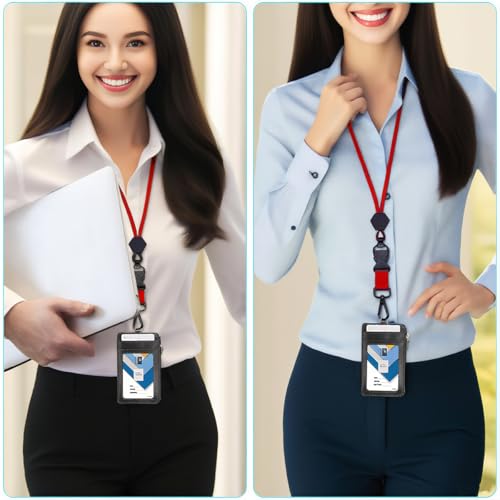 Wisdompro 23 inch Round Cord Lanyard with Safety Breakaway Buckle - color: Red