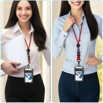Wisdompro 23 inch Round Cord Lanyard with Safety Breakaway Buckle - color: Red