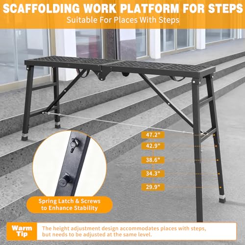 Adjustable & Foldable Scaffolding Working Platform for Home Projects
