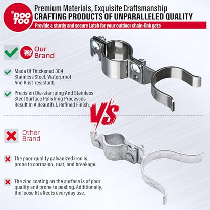 Stainless Steel 1-5/8" x 1-7/8" Chain Link Gate Latch （Fit 1-5/8" Gate Frame）, Heavy Duty Chain Link Fence Gate Fork Latch with Hole for Padlock 1Pack - color: 1-5/8"x1-7/8"
